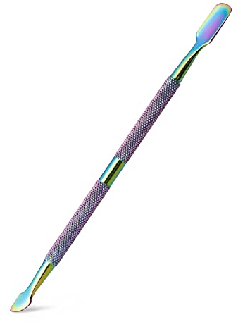 FVION Nagelhautschieber Profi, Edelstahl Nagelschieber, Metallspatel, Cuticle Pusher für Maniküre, Nagelreiniger und Nagelhautentferner, nagelhautmesser