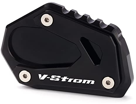 Modeer för V-ström 1000 1000XT DL1000 2014–2021 V-ström 1050 1050XT DL1050 2019–2025 sidoställ fot förstoring förlängningsplatta dyna vstrom 1000 1050 x t tillbehör (svart)