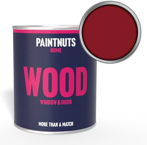 Paintnuts Wood Window & Door Paint - RAL-3003 - RUBY RED Gloss 250ml Tin