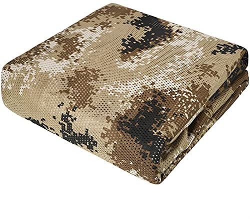 75D Military Camouflage Mesh Fabric Cloth Sun Shelter Camo Netting Home Garden Fence Decoration Camping Hunting Camouflaged Net (Size : 1.5X8M) (1.5X4M)