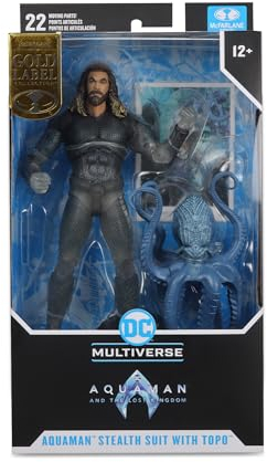 McFarlane DC Multiverse Collection Aquaman-Skulptur 18 cm bewegliche Figur mit Sockel und Oktopus Zubehör, Filmdesign, Sammlerstück, ab 12 Jahren, Bizak (64385539)