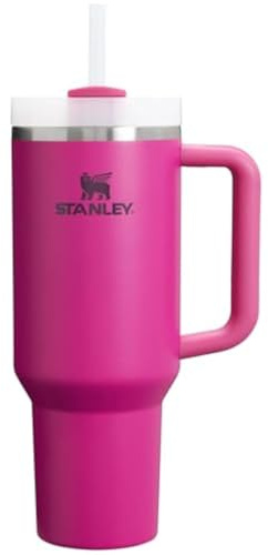STANLEY Quencher H2.0 FlowState Stainless Steel Vacuum Insulated Tumbler with Lid and Straw for Water, Iced Tea or Coffee (Fuchsia, 40 oz) (FlowState Tumbler)
