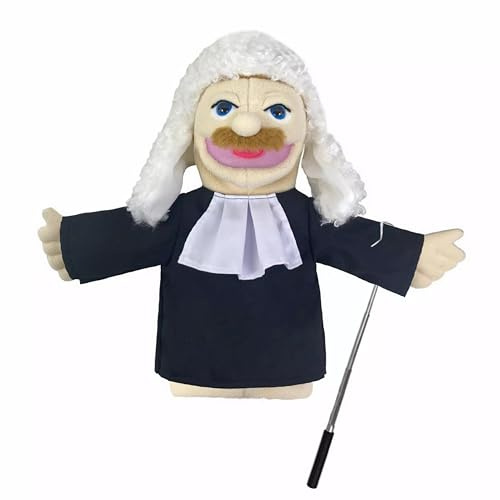 LOMTRATS Burattini teatrali per bambini,include insegnante,poliziotto,pirata,detective,ecc.con bocche aperte mobili,perfetti per raccontare storie,insegnare,regali per festival,1 pezzo con joystick