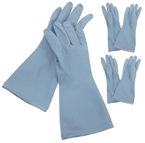 MOLUCKFU 3 Paar Spülhandschuhe Spülhandschuhe Geschirrspülhandschuhe Haushaltshandschuhe Wiederverwendbare Reinigungshandschuhe Geschirrhandschuhe Reinigungshandschuhe Wiederverwendbare