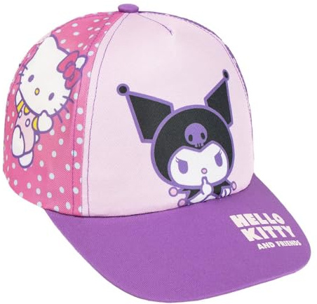 Cartoon Cappello con Visiera Hello Kitty Kuromi Berretto Estivo per Bambini Regolabile 53 cm Protezione dai Raggi UV