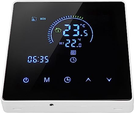 TARSHYRY Smart Programmerbar Digital Termostat med Stor Pekskärm, Väggmonterad för Uppvärmning Av Hem, Kompatibel med, 3500W, AC 90 240V (Utan WiFi)