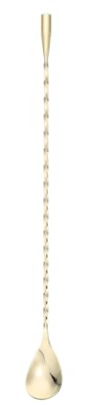 Beaupretty Cuchara de Bar Larga de Acero Inoxidable 304 de 30 Cm Mango para Mezclar Cócteles y Bebidas, Agitador de Cócteles Multifuncional para Hogar y Restaurante