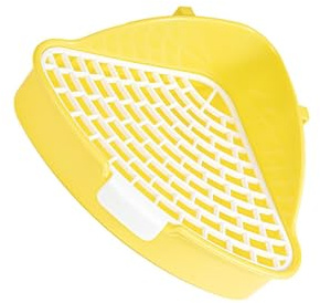 diwedaso Corner Pet Litter Box For Small Animals Thoughtful For Effective Toilet Training Bunnies And Rodents And Not Easy To Break. Rabbit Little Box Is, Yellow, 24.8x10.5cm