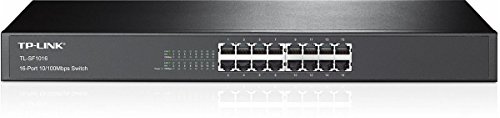 Tp-Link Tl-Sf1016 Unmanaged Network Switch Fast Ethernet (10/100) 1U Black - Network Switches (Unmanaged, Fast Ethernet (10/100), Rack Mounting, 1U)