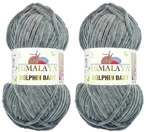 Himalaya Dolphin Baby Yarn Knitting Yarn 2 Skeins 264 Yards 2x100gram Super Bulky Baby Blanket Yarn (80320)