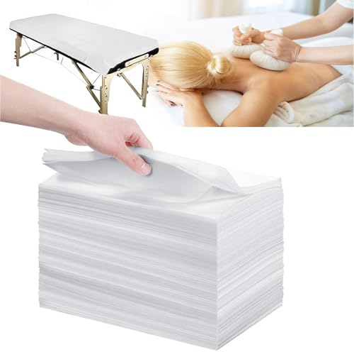 100 Stück Einweg Bettlaken, Einweg Massagetisch Spannlaken Auflage für Massageliegen Spa Tattoo Salon Tattoo Hotels, 80 x 180cm
