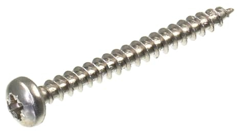 SECCARO Tornillo de cabeza semicircular para aglomerado (3 x 30 mm, acero inoxidable, V2A, VA A2, rosca completa, Phillips, PZ, 250 unidades)