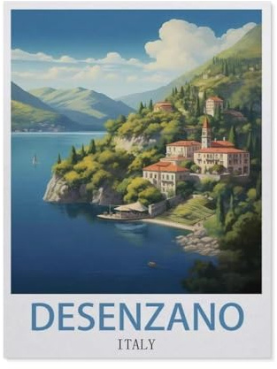 Jigsaw Puzzle 1000 Piece，Desenzano Italy，Classic Puzzle DIY Kit Wood Toy Unique Gift Home Decor（75x50cm）-EO95