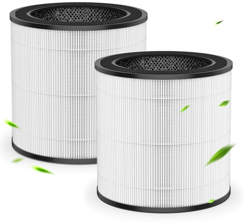 2 Pack FY0194/30, FY0293/30 Filter for Replacement, Suitable for Air Cleaner Philips Series 800 AC0830/10, AC0820/10, AC0819/10 and AC0950/11, HEPA Filter 3 in 1, Part Number FY0194/30, FY000, FY000