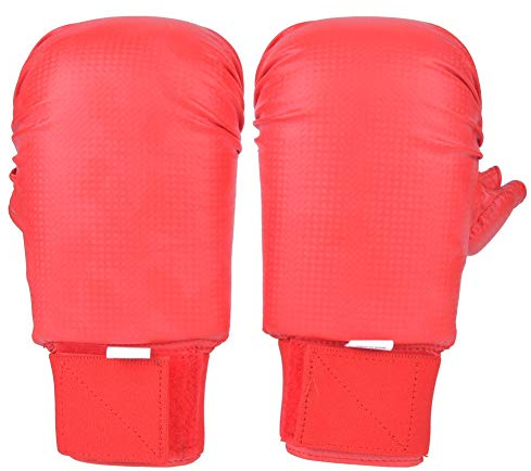 MDKSOUITY Guantes de Boxeo Protector de Manos de Karate, Guantes de Entrenamiento de Artes Marciales con protección para el Pulgar, Superficie de PU con Capa de Esponja EVA para Mayor (l)