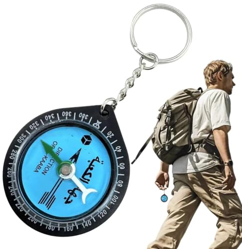 Boussole De Prière Musulmane, Porte-cléss Qibla Finder en AcryliquePortable | Boussole Direction Pour Camping, Exploration, Alpinisme, Randonnée