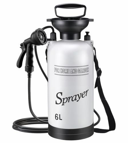 Jorzer Portable Camping Shower, 6L Portable Shower with 10 Modes Sprayer Head and 9.84ft Hose for Garden Picnic Hiking Beach Car Cleaning Sporting_Goods..