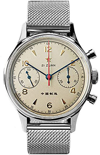 C1963M Seagull ST1901 Movimiento Zafiro Cristal Hombre Panda Cronógrafo Piloto Reloj 1963, Champange