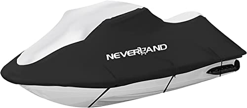 NEVERLAND Funda para Moto acuática remolcable de 3 Asientos, Resistente al Agua, 210D con 2 Rejillas de ventilación, Grado Marino, Resistente a los Rayos UV, se Adapta hasta 145 Pulgadas