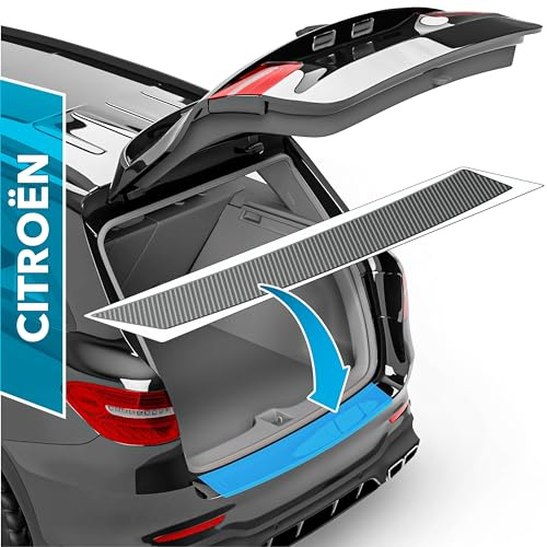uProtect Pellicola Protettiva per Bordo di Carico Set completo per Citroën Berlingo 3 (III) K9 I 2018-2026 - Protezione Paraurti, antigraffio, per vernice - Filo A Carbone
