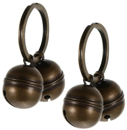 EIHI 2 Set campanellino Extra Rumorosi per Cani Gatti Campanelli per Animali Campane per Collare di Cani Localizzatori per Gatti Neri Ciondoli per Pet Campane per Collare Campana Pendente