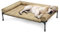Veehoo Outdoor Hundeliege erhöht, Hundebett Erhöht mit abnehmbarem Bloster Kühlendes Erhöhtes Hundebett mit Atmungsaktivem Teslin-Netz für Haus und Garten, Beige 107 x 76 x 18cm