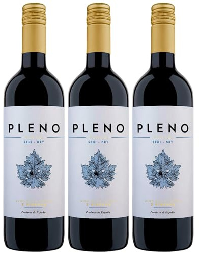 Bodegas Agronavarra Pleno Tempranillo Semi-Dry Halbtrocken Rotwein Vegan Spanien inkl. FeinWert E-Book (3 x 0,75 l)