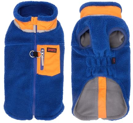 FEimaX Abrigo para Perro Cálido Chaqueta de Invierno Ropa a Prueba de Viento para Mascotas Cachorro Chaleco con Forro Polar Suave para Perros Pequeños y Medianos