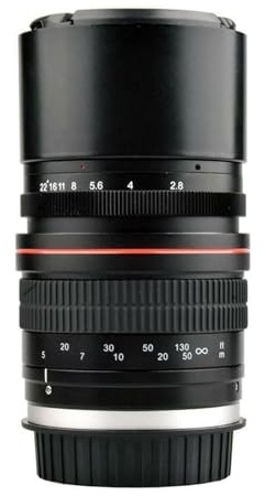 Teleobjetivo Manual de 135 mm f/2.8 for Formato Completo, Compatible con Canon EOS T3, T3i, T4i, T5, T5i, T6, T6i, T6s, T7, T7i, SL1, SL2, 6D, 7D, 60D y 70D.