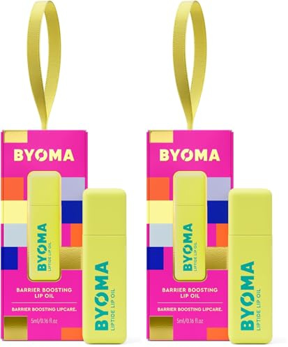 BYOMA Liptide Lip Oil Bauble (5ml), With Ceramides, Peptides and Avocado Oil, Lightweight, Non-Sticky, High-Shine Formula for Soft and Plump Lips, Vegan (Pack of 2)