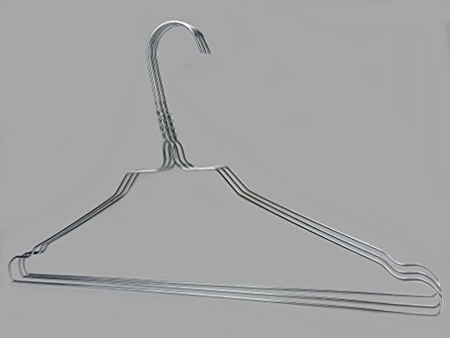 RSR-Hangers® Kleiderbügel 100 Stück Silber Drahtbügel Set Drahtkleiderbügel Metallkleiderbügel Metall verzinkt Stärke 2,2 mm Hemdenbügel Blusenbügel hochwertig verzinkt 40 cm *TOP QUALITÄT*