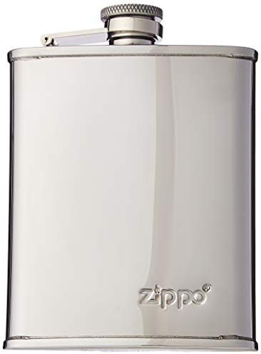 Zippo - Flasque en Acier Inoxydable, Argenté Poli, 177 ML, Idéale pour La Randonnée Et Les Activités De Plein Air