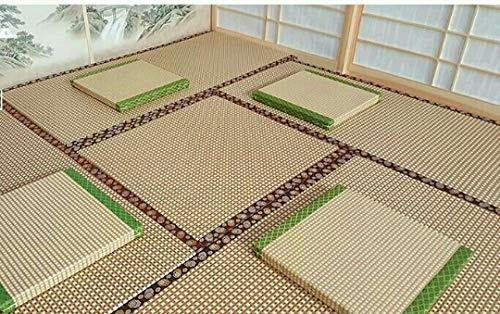 HUAWELL Japanese Traditional Interior Igusa Unit Tatami 1 Inch Thickness (Brownish Green, 44cm*88cm)
