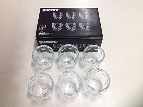 Guzzini, Set 6 Bicchieri liquore Vetro Bolle