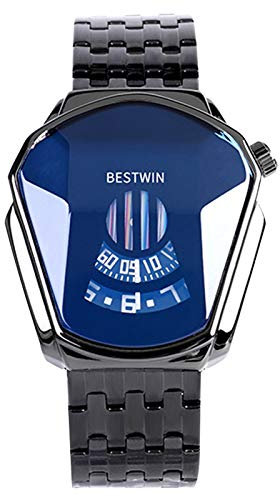 rorios Mode Herrenuhr Analog Quarz Armbanduhr Kreative Männer Uhren mit Edelstahl Armband Wasserdicht Cooles Armbanduhren für Herren