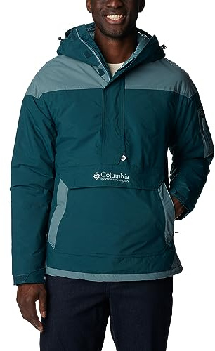 Columbia Challenger Insulated Pullover, Giacca Anorak Invernale Uomo, Night Wave/Metal, Taglia L