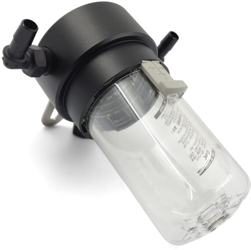 Oil Catch Can Tank with 3/8 and 1/2 Barb Adapters | K-MOTOR