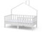 VitaliSpa Hausbett 70x140 cm Justus mit Matratze - Weiß 148x138x77 cm aus MDF - Bett ideal fürs Kinderzimmer, wie EIN kleines Zuhause – für eine warme Atmosphäre