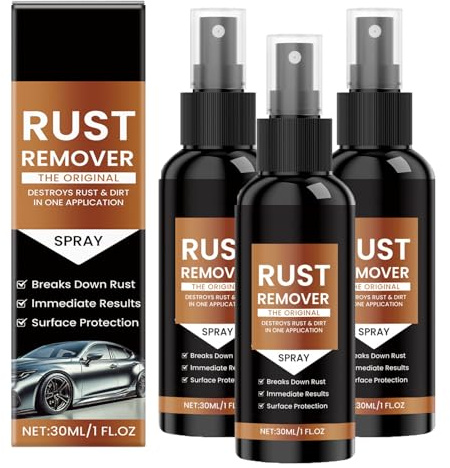 Nexa Lot de 3 pulvérisateurs anti-rouille multi-surfaces pour voitures, outils métalliques, appareils électroménagers sans effort et sans ponçage