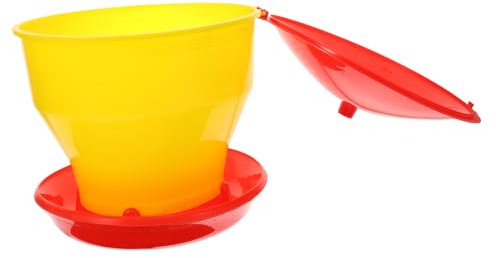 ibasenice Automatischer Kükenfutterautomat Aus Kunststoff Geflügelfutterspender Für Hühner Und Küken Einfach Zu Bedienen Und Langlebig Für Bauernhof Und Garten