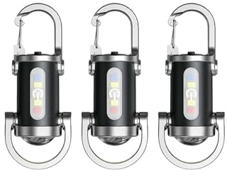 Lampe Torche Et Batterie Externe 2 En 1, Lot de 3 Mini Lampe Torche Porte-Clés, Petites Lampes Torches Led Puissantes, Étanches Et Résistantes A-ux Chocs Lampes Porte-Clés Multifonctionnelle
