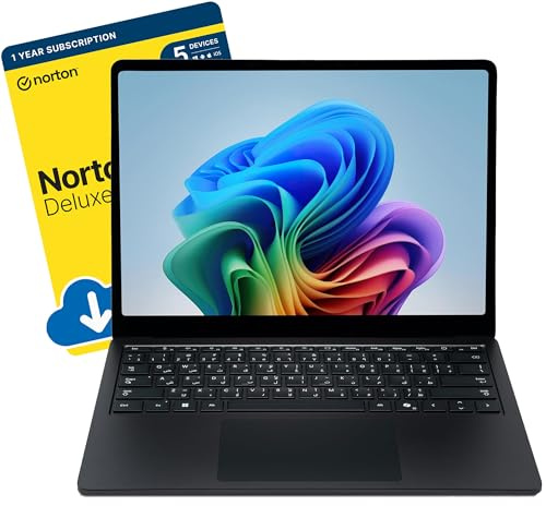 Surface Laptop 7 for Business Copilot+ AI (Intel Core Ultra 5 236V, 16 GB LPDDR5x-SDRAM, 512 GB SSD, 13.8 Touchscreen, Wi-Fi 7, Windows 11 Pro) includes Free Norton 360 Deluxe Antivirus Software