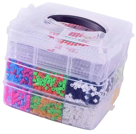 Colaxi Beads Kit,5mm Melty Beads Set Gift Puzzles Toys with Case Iron Bead for Arts Crafts Supplies Easter Girls Boys Christmas