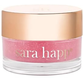Sara Happ The Lip Scrub: Pink Grapefruit Sugar Scrub for Dry Lips - Gently Exfoliate, Polish, and Revitalize Lips with Vitamin E and Jojoba & Grape Oils, Vegan, 0.5 oz.