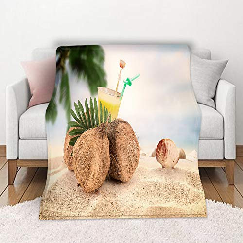 Coperta in Microfibra Morbida, Morbuy Super Flanella Viaggio Picnic Leggero Camera Biancheria da Letto Divano Ideale per Regalo Natale (Succo di Frutta,150x130cm)