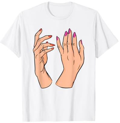 Nagellack Hände Hand Nagelstudio T-Shirt