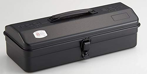 Toyo Steel Werkzeugkoffer Camber-top aus Stahl in der Farbe Schwarz, 37,3x16,4x12,4 cm, Y-350-BK