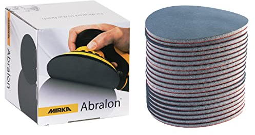 Mirka Abralon Sanding Discs/Polishing Discs Ø 150mm / Hook & loop / 500 grit / 20 pack/for sanding and polishing lacquer, wood, plastics