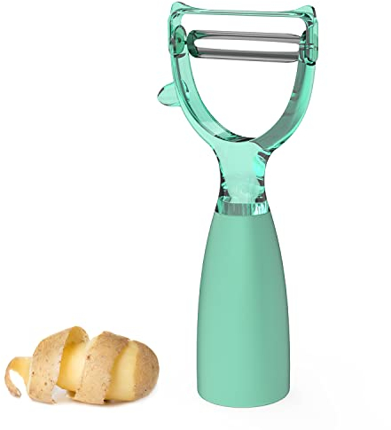 Empava Potato Peeler, Vegetable Peeler, Easy Peeler, Y-Shaped, Stainless Steel, Green
