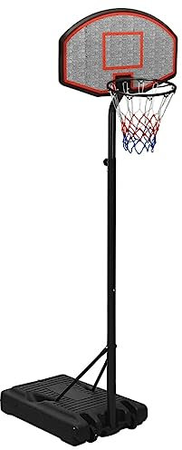 vidaXL Basketkorg med stativ svart 237-307 cm polyeten, basket korg, basketset, basketring, basket korgar, basketställ, basketringar, basketbollkorg